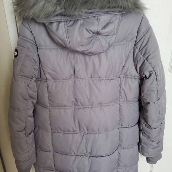 New Jessica Simpson Ladies Medium Silver Grey Winter Coat - Picture 2 of 6